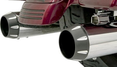 Bassani Road Rage Exhaust Tips Black Fluted BE40R