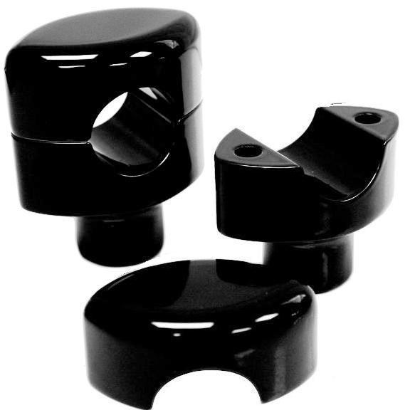 1" Big Bar Smooth Risers Black