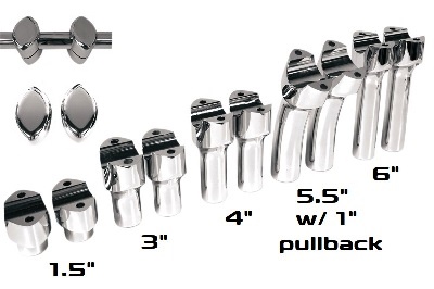 1" Big Bar Smooth Risers