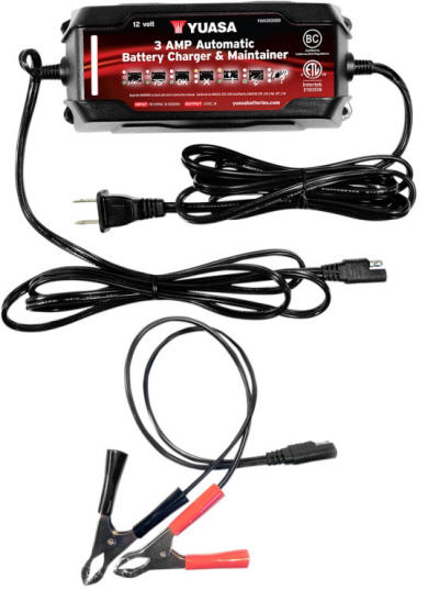 YUASA 3 AMP Automatic Battery Charger/Maintainer YUA1203000