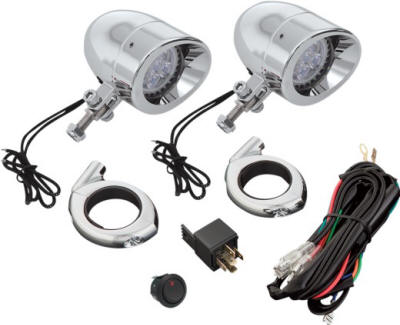 Show Chrome Fork Mounted Driving light kit 55-634L